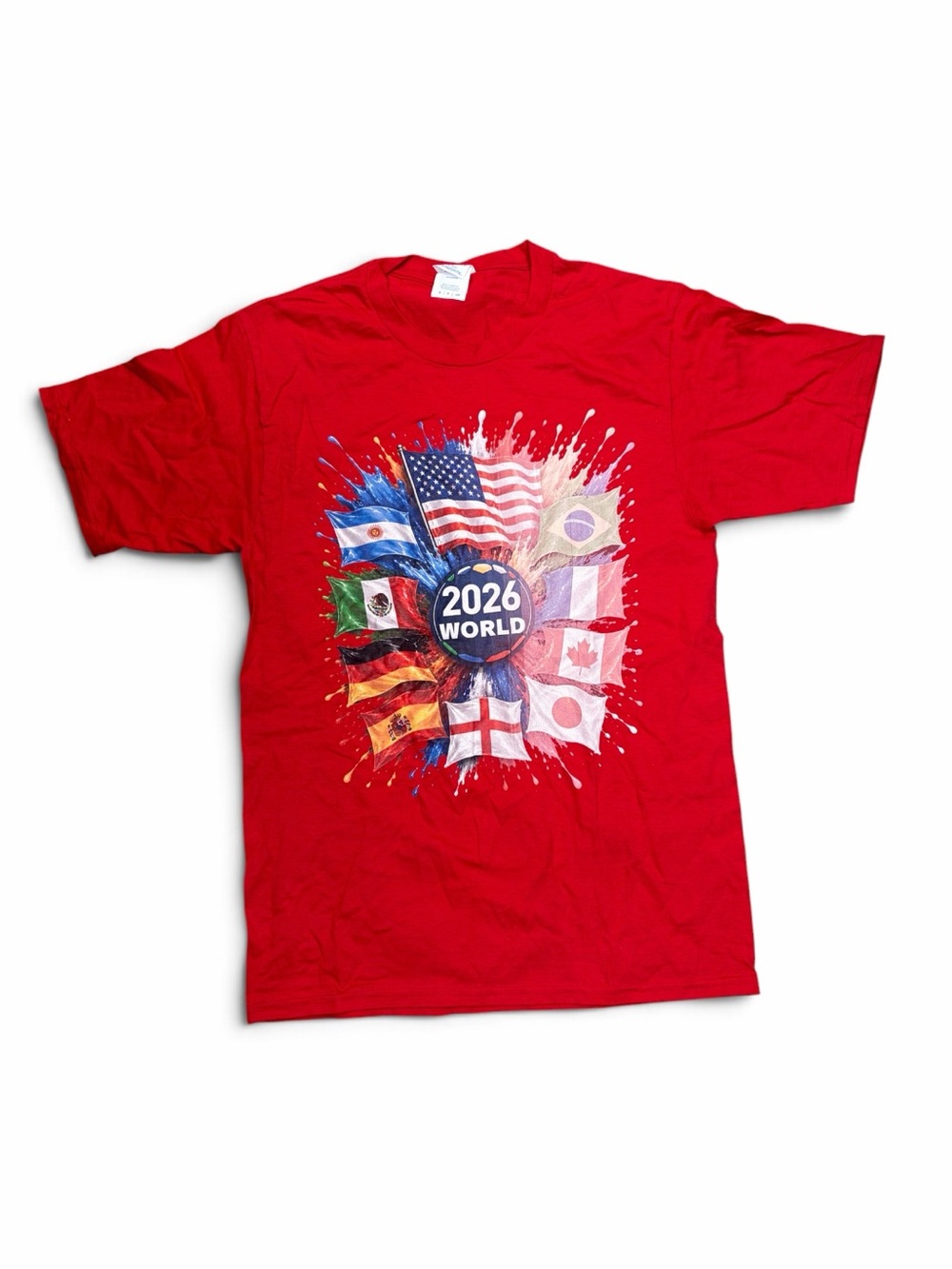 Red 2026 World Graphic Tee - Men